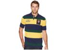 Polo Ralph Lauren Custom Fit Mesh Polo (gold Bugle Multi) Men's Clothing