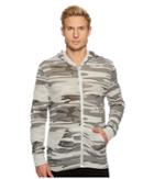 Alternative Eco Zip Hoodie (oatmeal Camo) Men's Sweatshirt