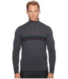 Prana Holberg 1/4 Zip Sweater (coal) Men's Sweater