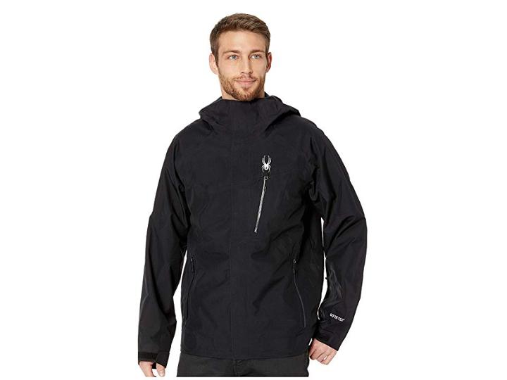 Spyder Jagged Shell Jacket (black/black/black) Men's Coat