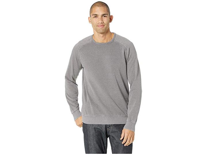 Lucky Brand Venice Burnout Crew Neck Sweatshirt (gargoyle) Men's Sweatshirt
