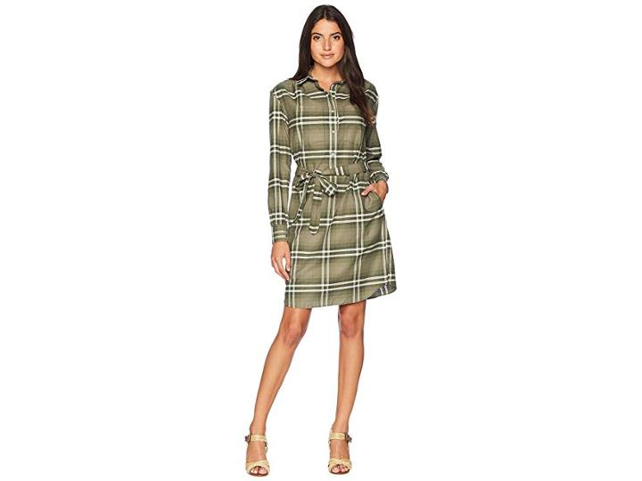 Pendleton Stevie Plaid Shirtdress (green Windowpane Plaid) Women's Dress