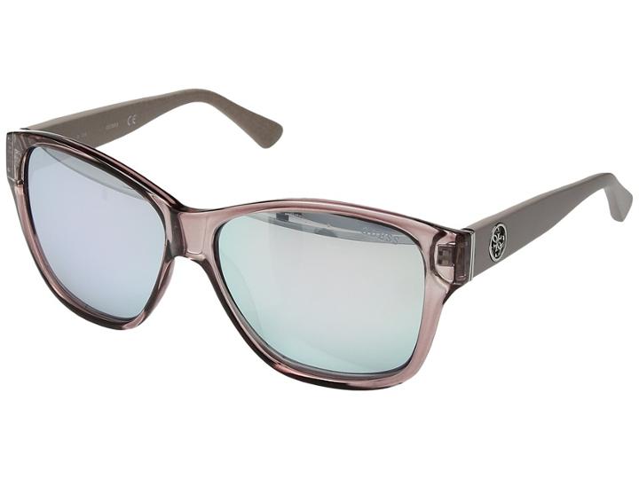 Guess Gu7412 (shiny Beige/gradient Smoke) Fashion Sunglasses