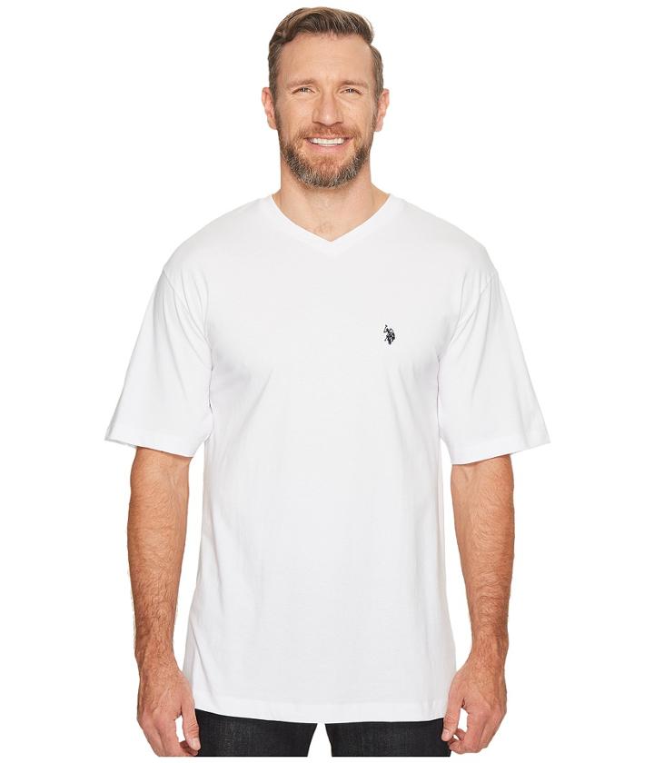U.s. Polo Assn. Big Tall V-neck T-shirt (white) Men's T Shirt
