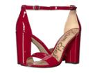 Sam Edelman Yaro Ankle Strap Sandal Heel (dark Cherry Patent) Women's Dress Sandals