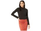 Jack By Bb Dakota Best Intentions Rib Knit Top With Lettuce Leaf Hem (black) Women's Clothing