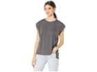 Joe's Jeans Adrienne Roll Sleeve Tee (heather Charcoal) Women's T Shirt