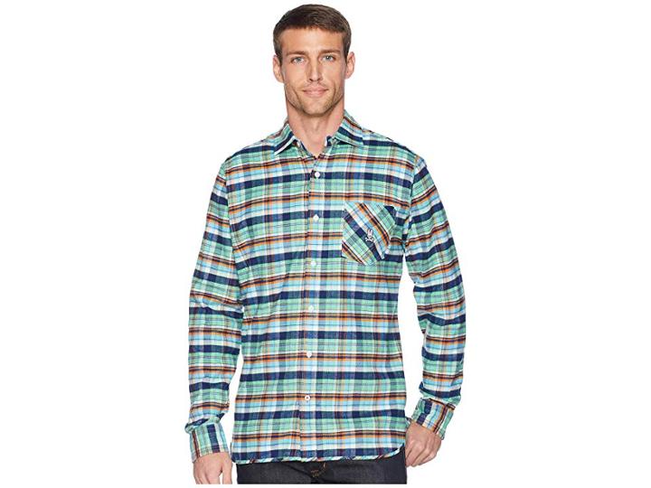 Psycho Bunny Long Sleeve Flannel (galaxy) Men's Clothing