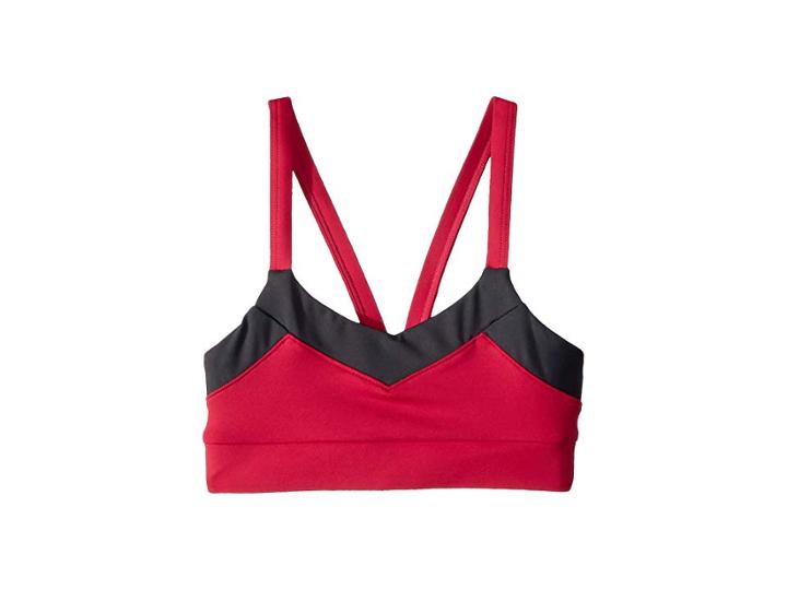 Bloch Kids Two-tone V-strap Crop Top (little Kids/big Kids) (berry) Girl's Clothing