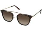 Guess Gf0328 (shiny Havana With Gold/brown Gradient Lens) Fashion Sunglasses