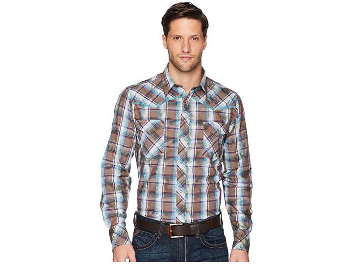 Roper 1738 Shale Plaid (brown) Men's Clothing