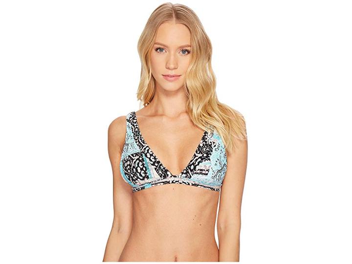 Seafolly Moroccan Moon Fixed Longline Tri Top (atlantic) Women's Swimwear
