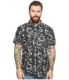 Brixton Stuart Short Sleeve Woven (washed Black) Men's Clothing