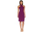 Bebe Bodycon Halter Dress (plum) Women's Dress