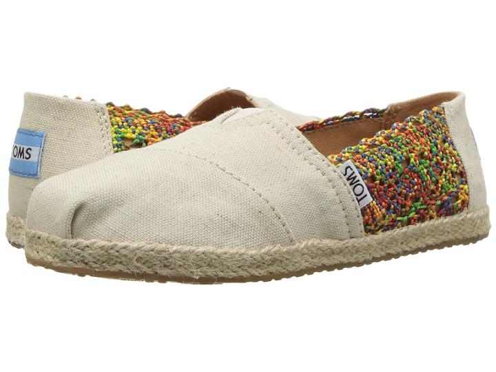 Toms Kids Alpargata (little Kid/big Kid) (multi Crochet/hemp Rope Sole) Girl's Shoes
