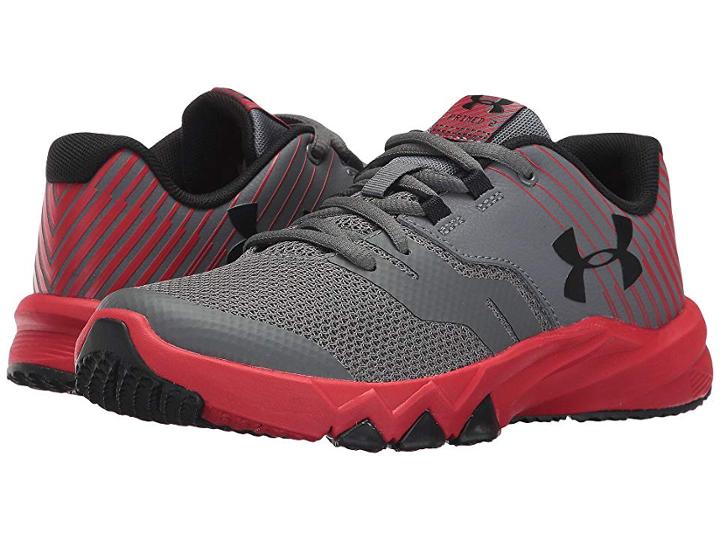 Under Armour Kids Ua Bps Primed 2 (little Kid) (graphite/red/black) Boys Shoes
