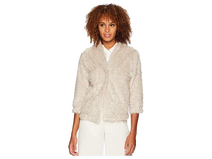 Dylan By True Grit Lite Cashmere Soft Fur Crop Jacket (natural) Women's Coat