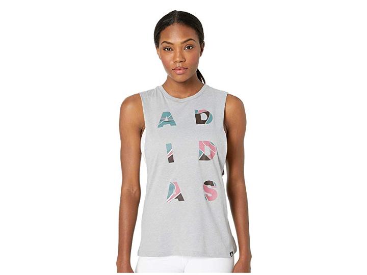 Adidas Adidas Courts Muscle Tank Top (medium Grey Heather) Women's Sleeveless