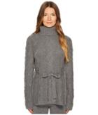 Cashmere In Love Tosca Cable Knit Pullover (mid Grey) Women's Clothing
