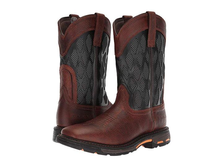 Ariat Workhog Matrix Venttek (brown Ruddy/charcoal) Cowboy Boots