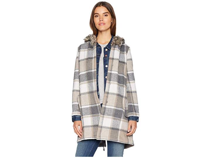 Bb Dakota You Oughta Know Fuax Fur Hood Coat (tan) Women's Coat