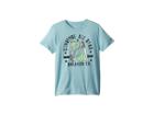 Converse Kids Gradient Fill Sneaker Tee (big Kids) (ocean Bliss) Boy's T Shirt