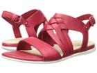 Ecco Touch Braided Sandal (chili Red Calf Leather) Women's Sandals