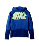 Nike Kids Therma Pullover Training Hoodie (little Kids/big Kids) (hyper Royal/deep Royal Blue/volt) Boy's Sweatshirt