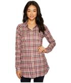 Toad&co Lightfoot Tunic (purple Thistle) Women's Long Sleeve Button Up