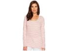 Pendleton Long Sleeve Pima Stripe Tee (marshmallow/hibiscus Stripe) Women's T Shirt