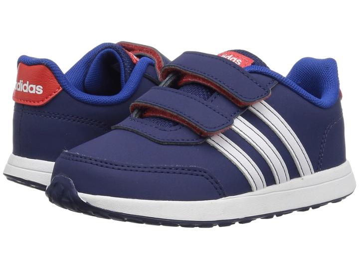 Adidas Kids Vs Switch 2 Cmf (infant/toddler) (dark Blue/white/hi-res Red) Kids Shoes