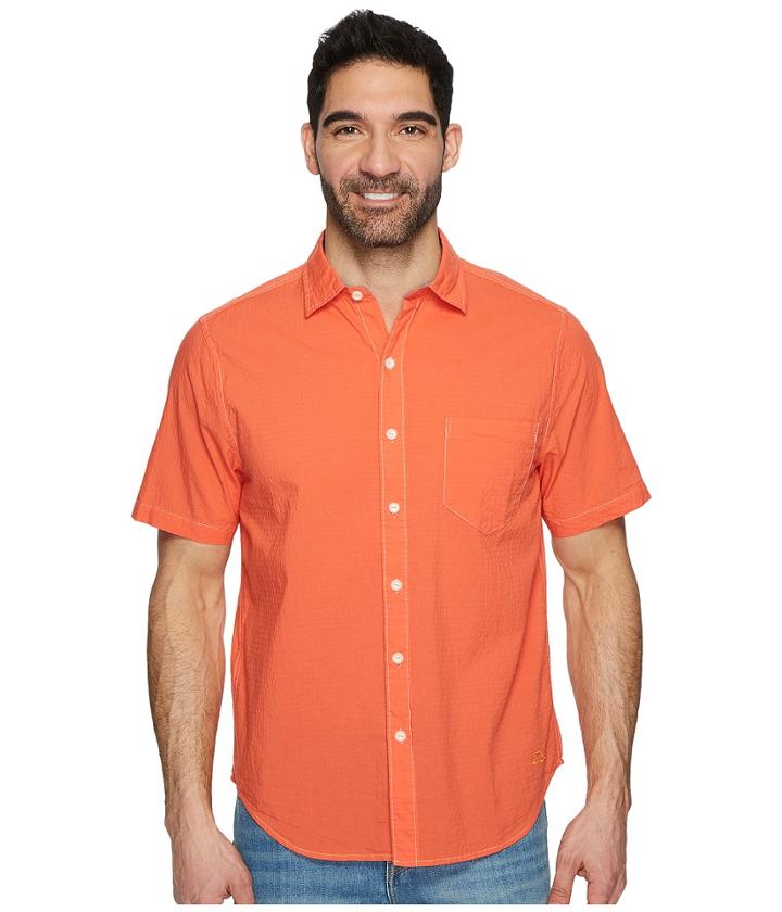 Tommy Bahama The Salvatore Camp Shirt (burnt Coral) Men's Clothing