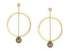 Shashi Linear Marble Hoop Earrings (gold/vermeil) Earring
