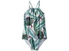 Seafolly Kids Palm Beach Ruched Neck Tank One-piece (infant/toddler/little Kids) (moss) Girl's Swimsuits One Piece