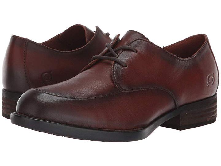 Born Rora (brown Full Grain) Women's Lace Up Wing Tip Shoes