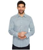Perry Ellis Mini Tile Kaleidoscope Shirt (bright White) Men's Short Sleeve Pullover