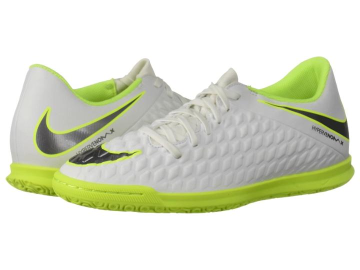 Nike Phantomx 3 Club Ic (white/metallic Cool Grey/volt/metallic Cool Grey) Men's Soccer Shoes