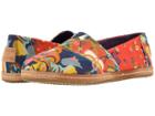 Toms Alpargata (red Ditzy Floral/mosaic Linen) Women's Shoes