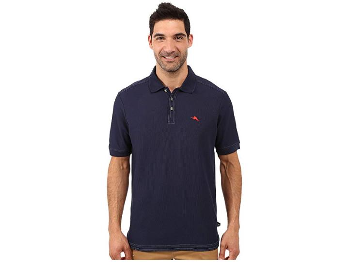 Tommy Bahama The Emfielder Polo Shirt (blue Note) Men's Short Sleeve Pullover