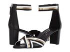 Nine West Pearl Heeled Sandal (black/white/oro 7) Women's Shoes