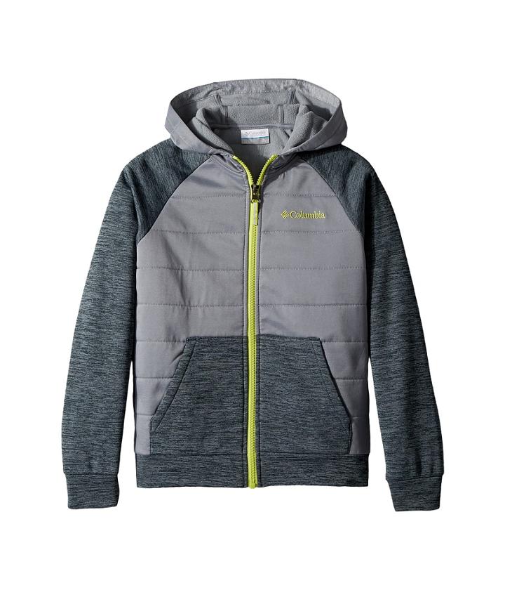 Columbia Kids S'more Adventure Hybrid Hoodie (little Kids/big Kids) (myster Heather/grey Ash) Boy's Sweatshirt
