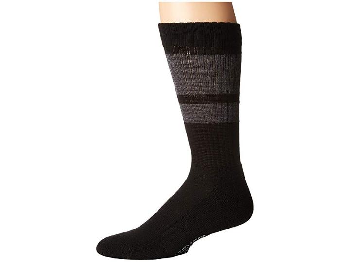 Richer Poorer Sierra Heavy Wool (black/charcoal) Men's Crew Cut Socks Shoes