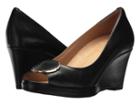 Naturalizer Ollie (black Leather) Women's Wedge Shoes