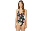 Billabong Linger On One-piece (black Pebble) Women's Swimsuits One Piece