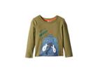 Joules Kids Applique Long Sleeve Tee (toddler/little Kids) (olive Mammoth) Boy's T Shirt