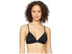 The Bikini Lab Solid Banded Triangle Bikini Top (black) Women's Swimwear