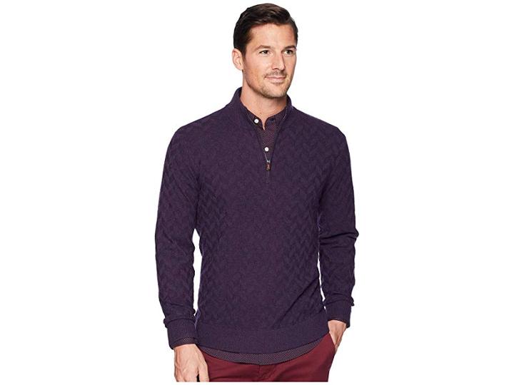 Robert Graham Rowley Sweater (blackberry) Men's Sweater