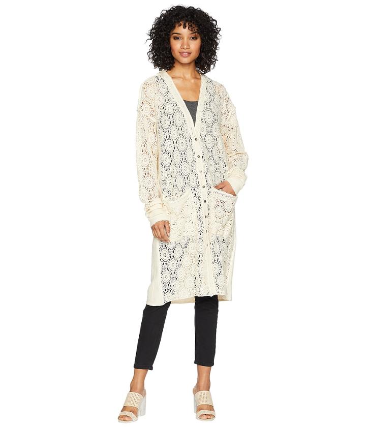 Free People Runaway Cardi (ivory) Women's Sweater