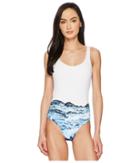 Onia Kelly One-piece (white/blue Shadow) Women's Swimsuits One Piece