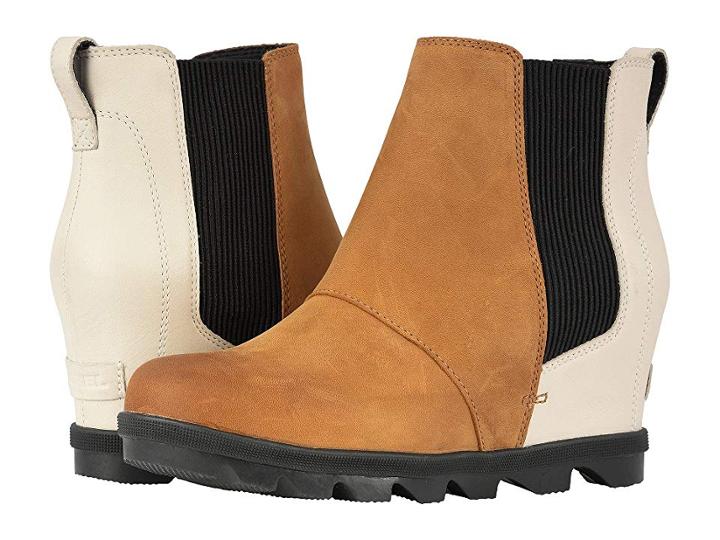 Sorel Joan Of Arctictm Wedge Ii Chelsea (camel Brown) Women's Lace-up Boots